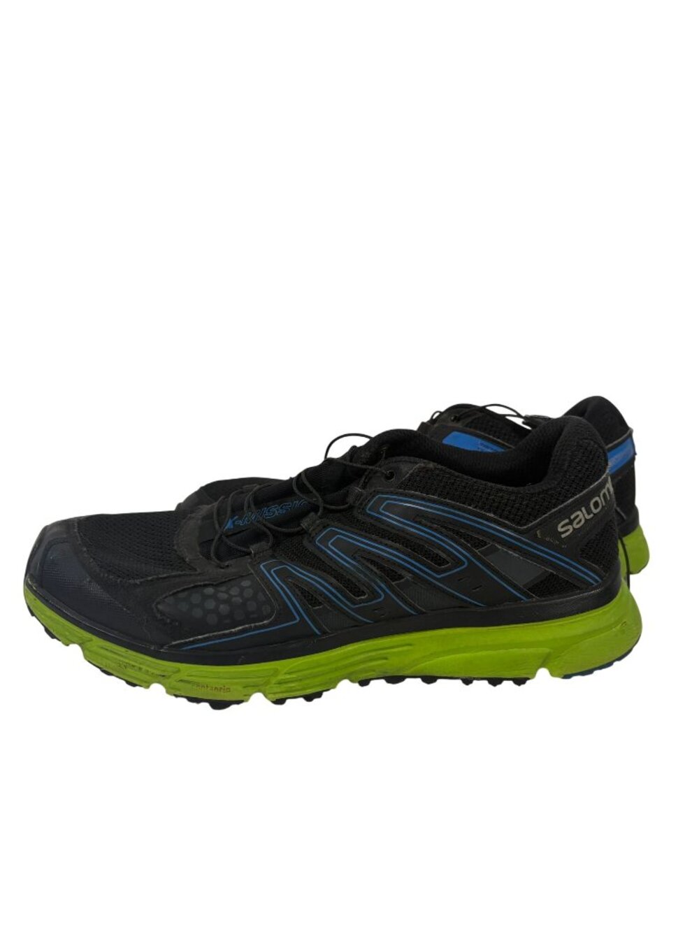 Salomon X Mission 3 Shoes Mens Size 10.5 Black Blue Green Trail Running